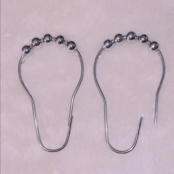 NEW IN BOX! 🛁🐘🚿 12 ANTIQUE SILVER ELEPHANT RUST PROOF SHOWER RINGS & HOOKS SET - Picture 9 of 16